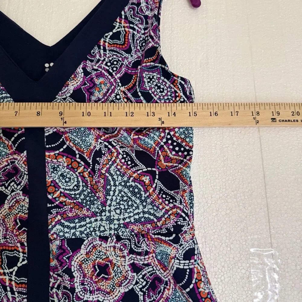 Title‎ Nine Dress S  Golf Athleisure Blue/Purple Paisley Stretch Pickleball - Picture 7 of 12